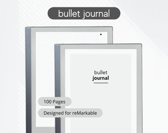 Minimalist Digital Bullet Journal Template for Remarkable 2 | Dot Grid | Hyperlinked PDF