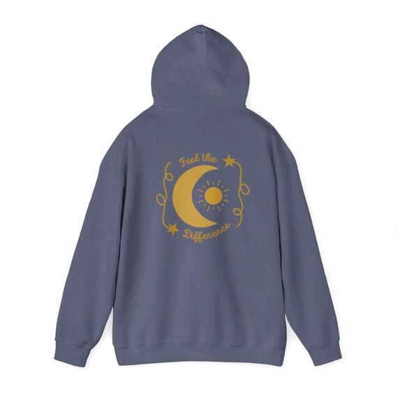 Moon Hoodie unisex Heavy Blend Moon Yellow Difference Views Perspective Hoodie Cotton polyester Pullover Etsy UK