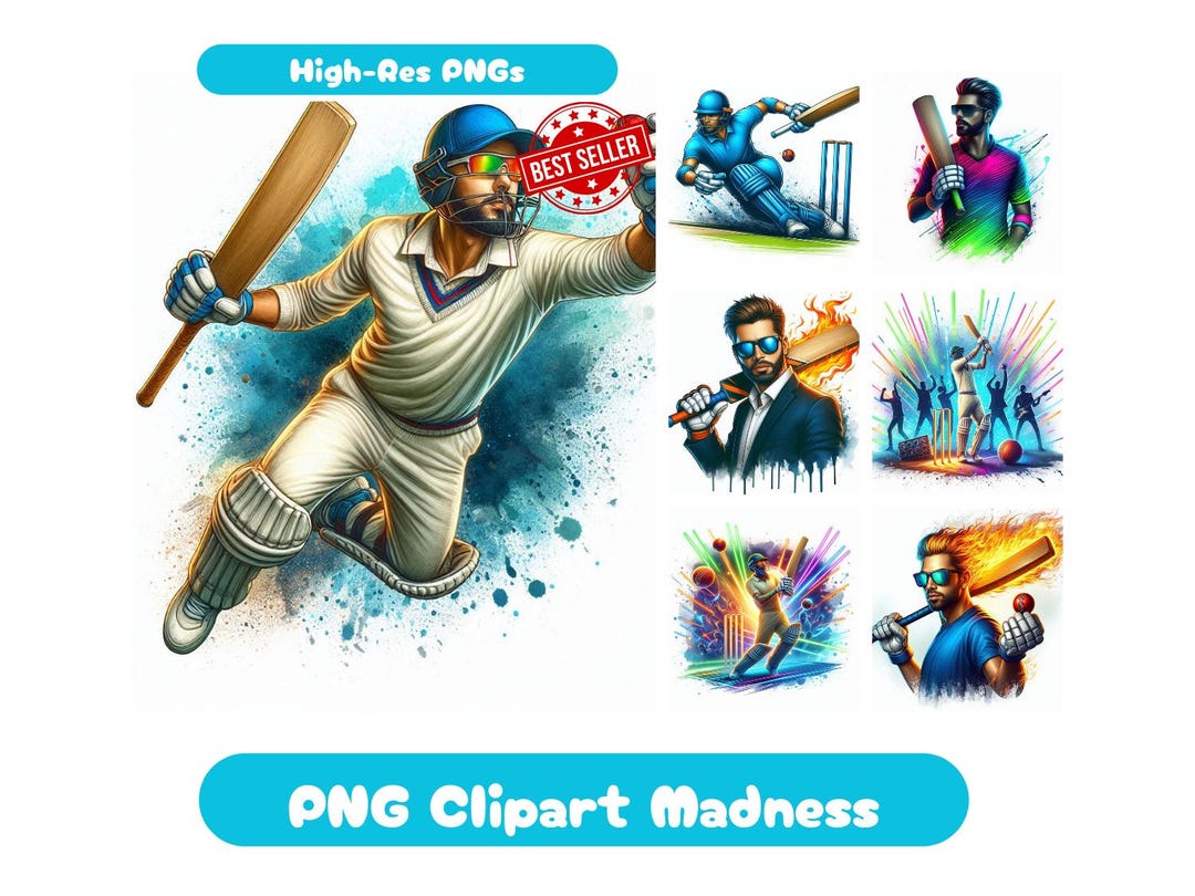Watercolor Cricket Clipart PNG Set: Sports Graphics Bundle (digital  Download) - Etsy Israel, image size:1080x810