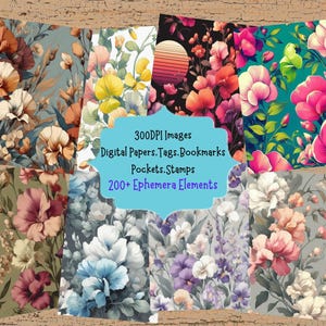 Sweet Pea Musterdesign Journal Kit Mit Digitalen Papieren Druckbare Seiten Digitalen Hintergründen Journal Papieren Und Digitaler Kunst