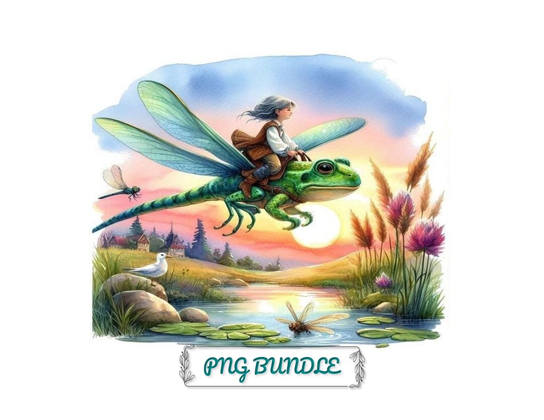 Funny Frog Watercolor Clipart – Ribbit PNG Digital Images, Commercial ...
