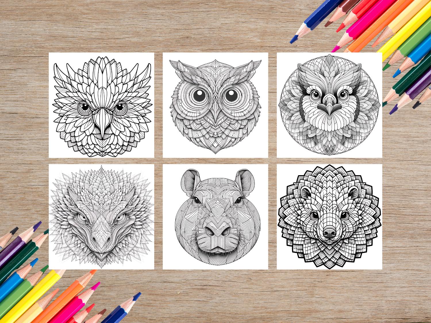 50 Difficult Coloring Pages for Adults and Kids, Printable Difficult ...
