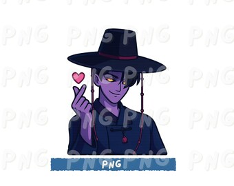 Dark Idol Squad PNG | Inspired by Viral K-Fantasy Demon Series | Printable Digital Sticker | Mystical K-Aesthetic Fan Art