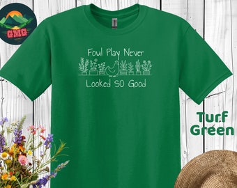 Foulspiel sah noch nie so gut aus - Huhn T-Shirt. Ein lustiges Hühner-Shirt, ein tolles Geschenk für Hühnerliebhaber, Hühnerdamen und Mama.