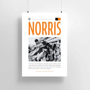 Cartel de Lando Norris, cartel de F1, cartel de Lando Norris 2024, cartel de carreras de F1, regalo de fan de F1, cartel de Fórmula Uno, cartel deportivo, regalo para él