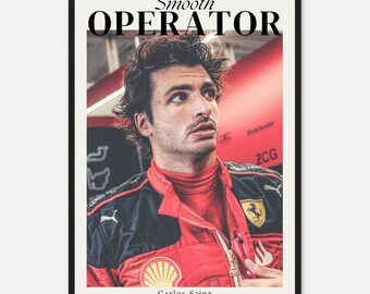Carlos Sainz Poster, F1 Poster, Singapore Grand Prix Poster, F1 Racing ...