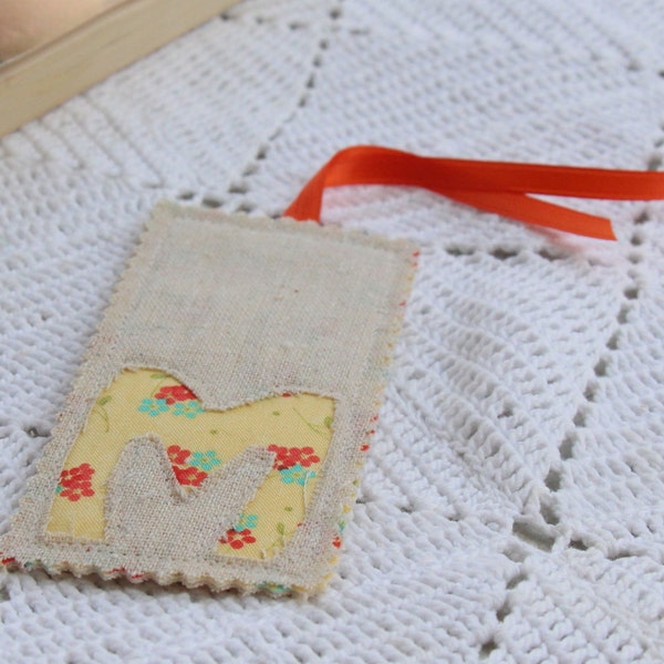 SALE 40% off - Mongrammed Bookmark - Letter M - Initial M