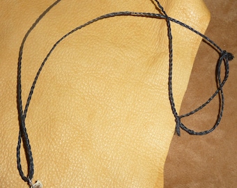 Fox claw necklace - real fox claw on hand-braided adjustable cord in black, natural, or red-brown