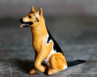 Nicky - Custom Black and Tan Marx Roy Rogers' Bullet German Shepherd customized CM altered painted art horse