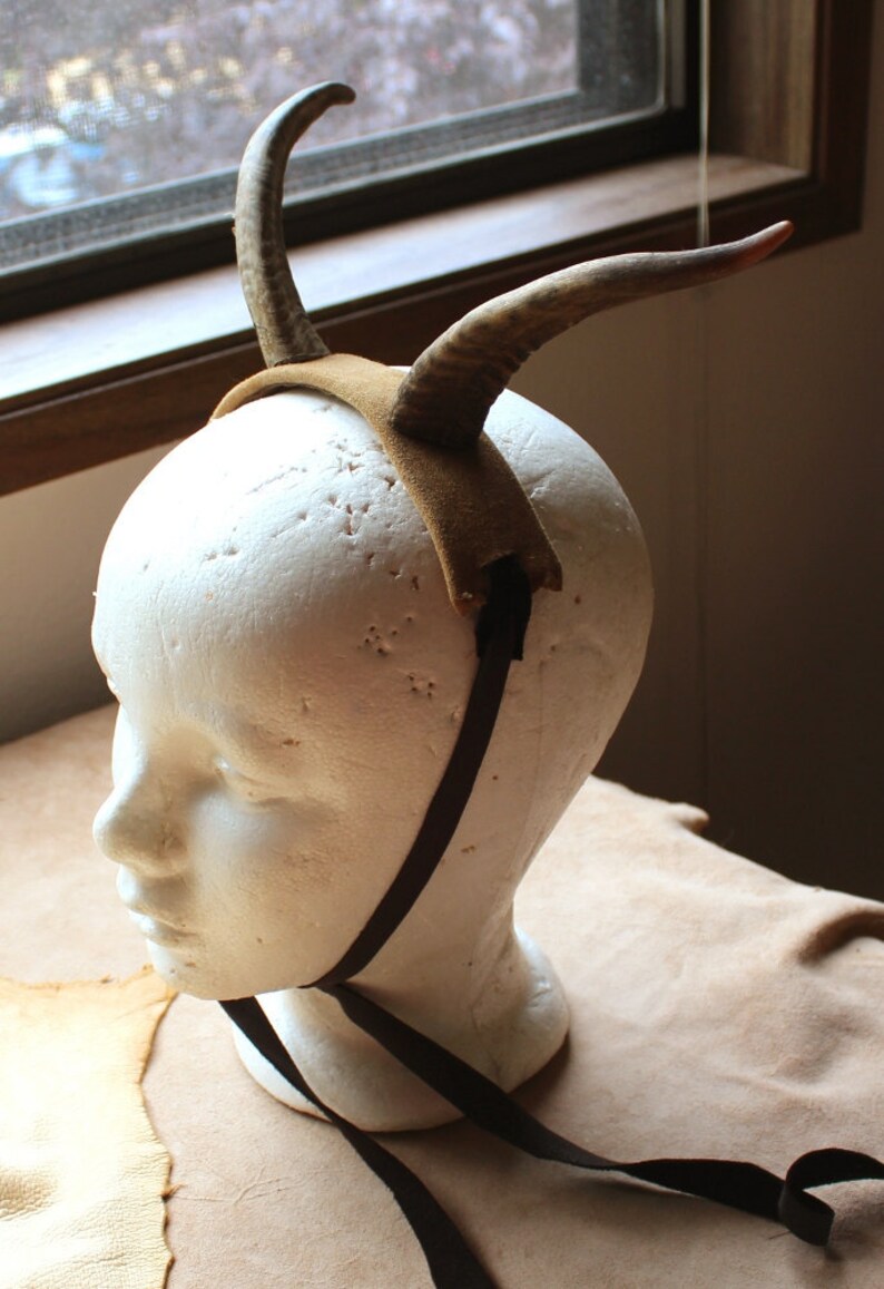 LABOR ONLY Plus Leather for Custom Domestic Goat Horn Headband Etsy