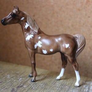 Antony - Custom Breyer Chestnut Pinto Stablemate G1 Arabian Stallion customized CM painted art horse - free US shipping