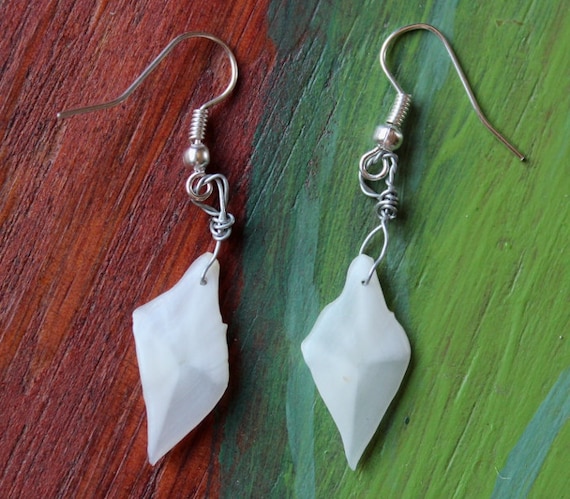 Real Gar Fish Scale Earrings on Fish Hook Ear Wires Etsy Canada