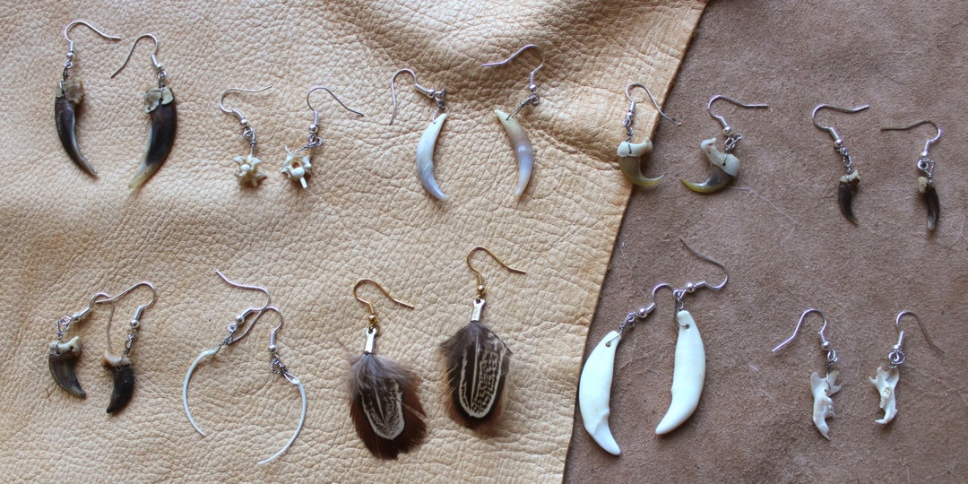 Animal Menagerie Set of TEN Pairs of Claw Tooth Feather and - Etsy