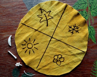 Pocket Osteomancy: A Simple Bone Divination Set casting cloth and bones NO BOOK - by Lupa pagan fortune telling