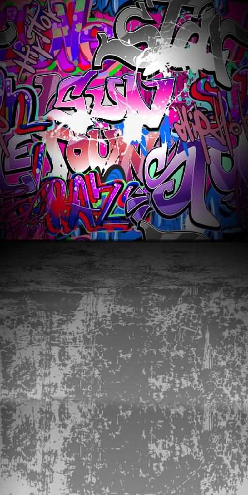 Graffiti Wall Backdrop Computer Printed Photography Background Etsy