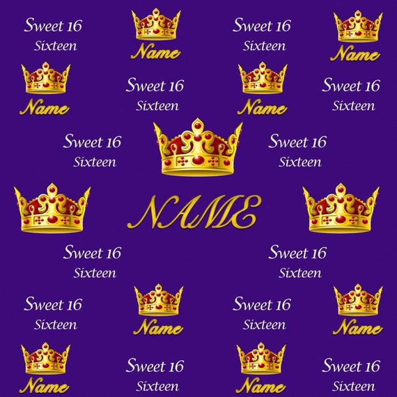 Crowm Sweet 16 Purple Gold Photography Computer Print Etsy