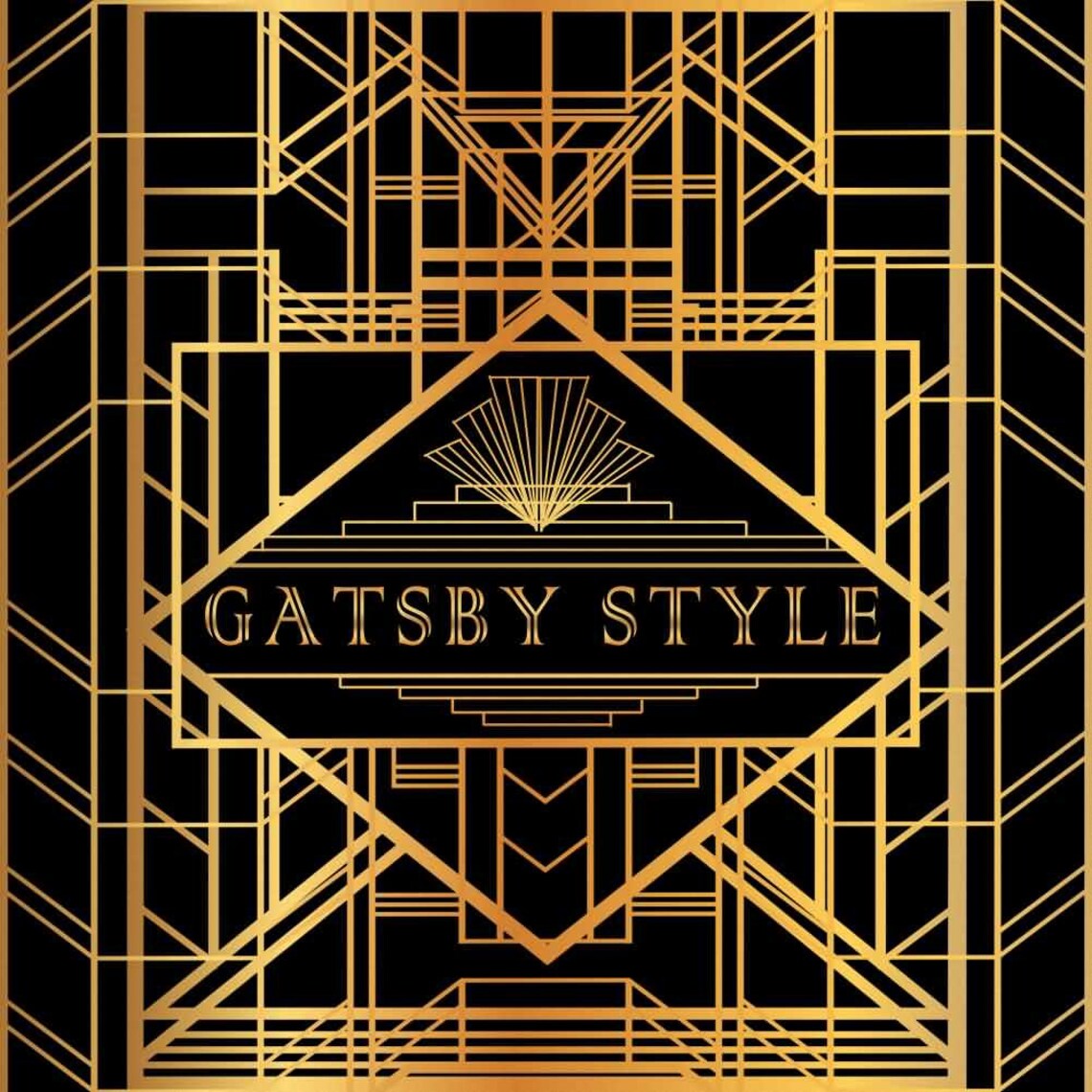 Figure Gold Gatsby Style Photography Computer Print Background Etsy UK