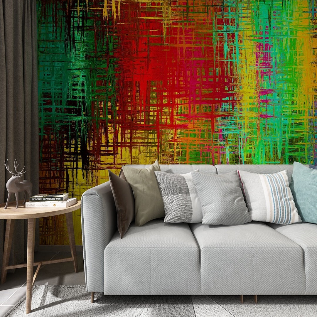 Buy Colour Abstract Textures Fabric Wall Covering Seamless Wallpaper