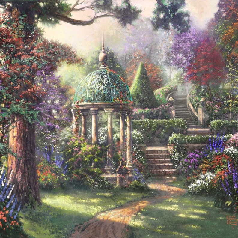 Jardín florido telón de fondo fotografía impresa por ordenador | Etsy