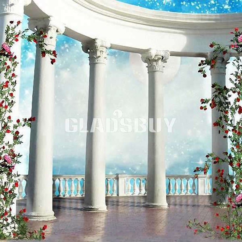 Pillars Building Backdrop Computer Printed Photography - Etsy