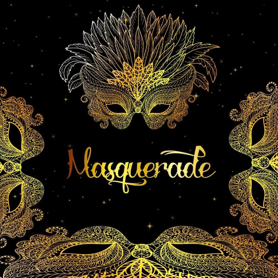 Masquerade Gold Mask Photography Computer Print Background | Etsy