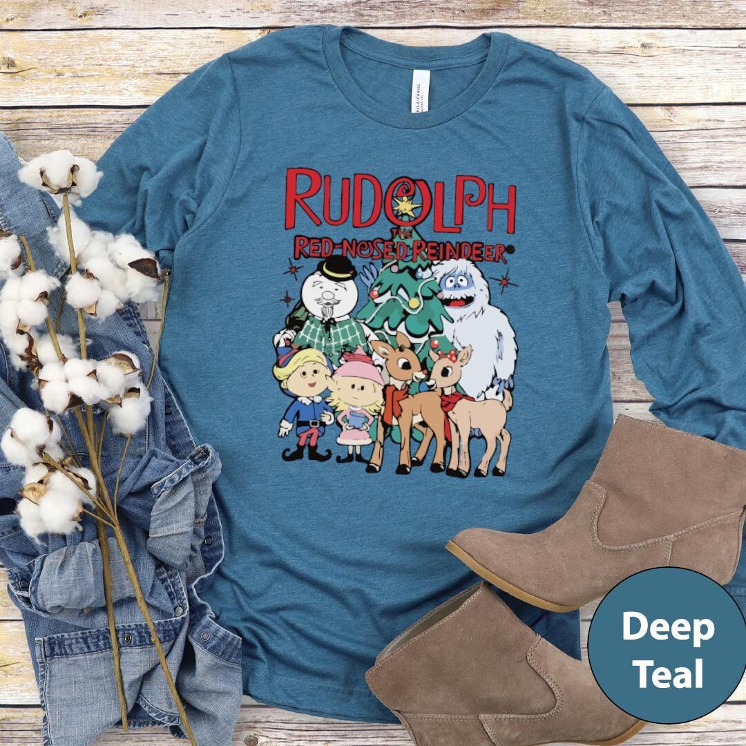Rudolph the Red Nosed Reindeer Christmas Long Sleeve, Rudolph Family ...
