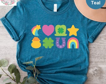 Lucky St Patricks Day Shirt, St Patrick's Day Shirt, Rainbow Shirt, Lucky Charm Shirt, Irish Day Shirt, Happy Shamrock Shirt