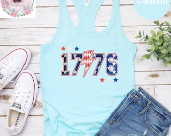 1776 Tank Top, Red White and Blue Tank Top, Patriotic Tank Top, America 4th of July Tank Top, Usa Flag Tank Top, American Flag Tank Top