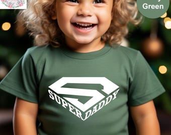 Super Daddy Baby bodysuit, Funny Father's Day Shirt, Superhero Dad Youth Shirt, Daddy Graphic Tee, Father's Day for Him Superdad Baby Tee