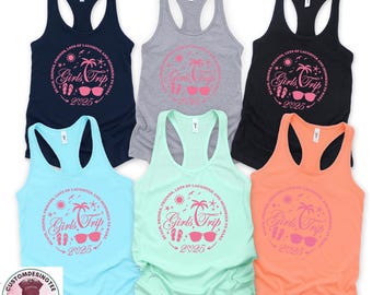 Girls Trip Tank Top 2025, Bachelorette Beach Tank Top, Matching Vacation Tank Top, Palm Tree Tank Top, Summer Group Trip Tank Top