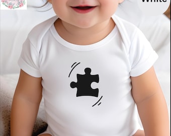 Mom and Son Matching Puzzle Heart Baby Bodysuit, Missing Piece Youth Tee