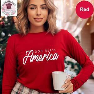 God Bless America Long Sleeve, Fourth Of July Shirt, Patriotic Family Shirt, Independence Day Shirts, Freedom Shirt, 4th Of July Long Sleeve