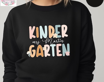 Personalized Kindergarten Teacher Sweatshirt: Custom Back to School Hoodie
