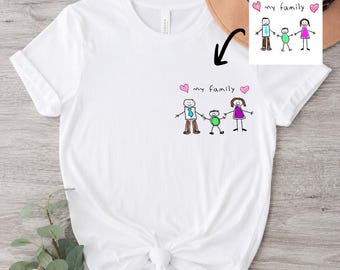 Custom Kid Drawing Shirt, Actual Drawing Shirt, Child Drawing Shirt, Child Art Shirt, Customized Gift,