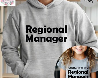 Regional Manager - Assistant to the Regional Manager Dad & Baby Matching Sweatshirt, Baby Boy and Baby Girl Hoodie, Father's Day Sweatshirt