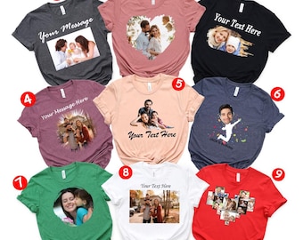 Bella Canvas Custom Photo Front Back Shirt, Birthday Photo Tee, Custom Text Shirt