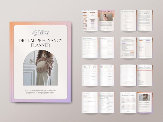 Digital Pregnancy Planner | Printable Pregnancy Plan, New Mom Planner, Baby Planner, Pregnancy Tracker, Baby Planning, Pregnancy Checklist