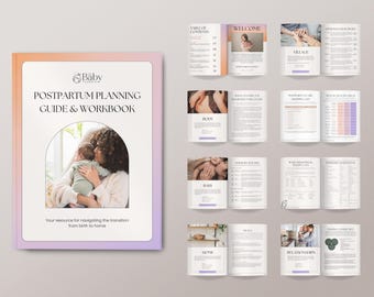 Postpartum Planner | Postpartum Workbook, New Mom Planner, Postpartum Guide, Digital Newborn Planner, Postpartum Tool, Postpartum Support