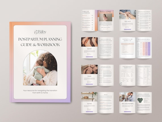 Postpartum Planner | Postpartum Workbook, New Mom Planner, Postpartum Guide, Digital Newborn Planner, Postpartum Tool, Postpartum Support