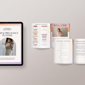 Digital graviditetsplanerare | Utskrivbar graviditetsplan, planerare för nybliven mamma, bebisplanerare, graviditetsspårare, bebisplanering, graviditetschecklista bild 6