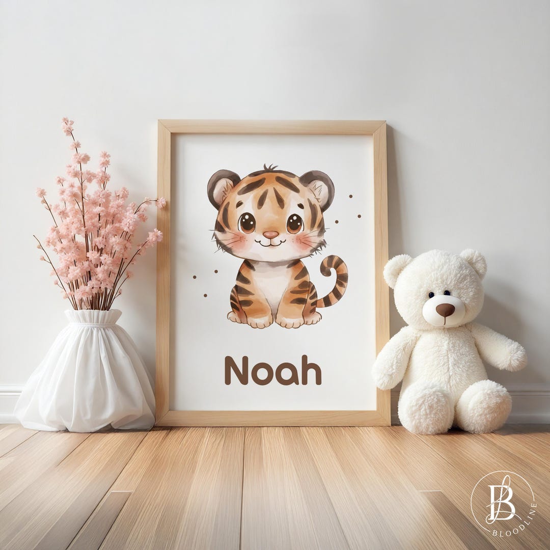 Cute Animal Poster for Children's Rooms | Personalized With Name | Baby ...