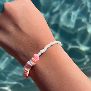Orange Creamsicle Bead Bracelet
