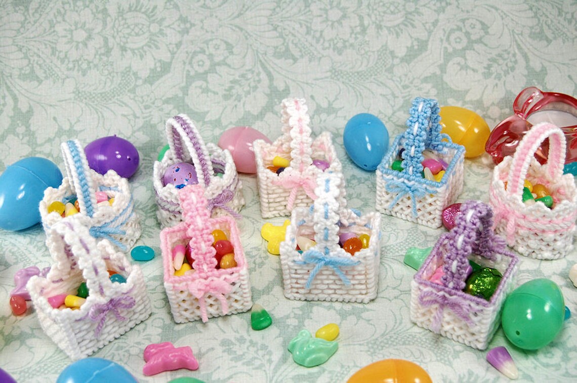 PATTERN Lacy Easter Baskets in Plastic Canvas Etsy