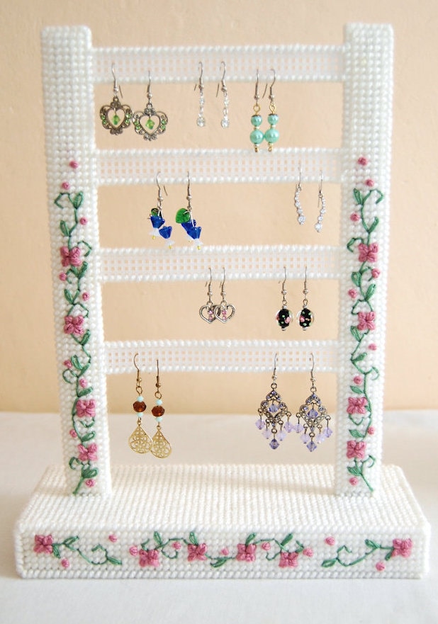 PATTERN Posy Earring Holder in Plastic Canvas Etsy