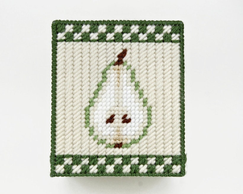 PATTERN: Country Pears Tissue Box Cover Pattern in Plastic Canvas - Etsy
