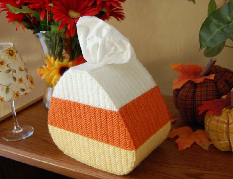 PATTERN: Candy Corn Accents in Plastic Canvas image 3