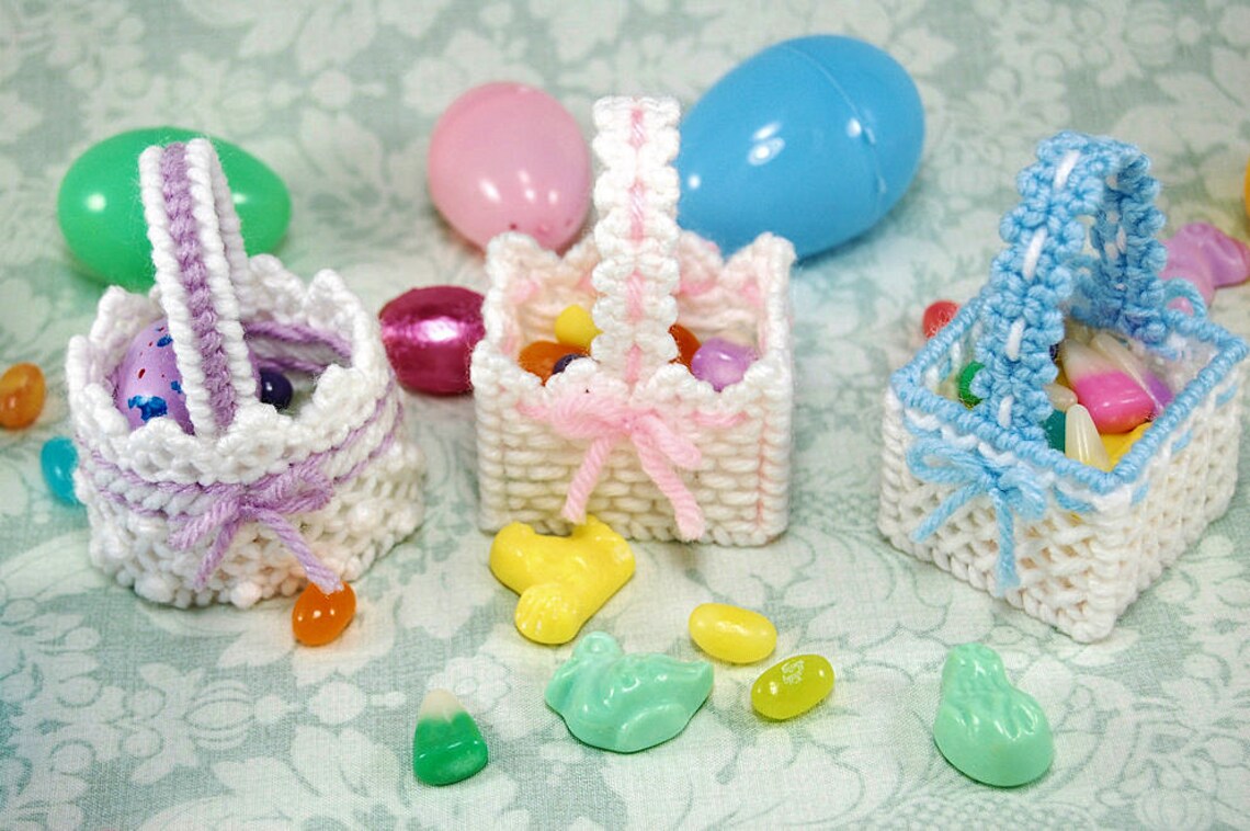 PATTERN Lacy Easter Baskets in Plastic Canvas Etsy