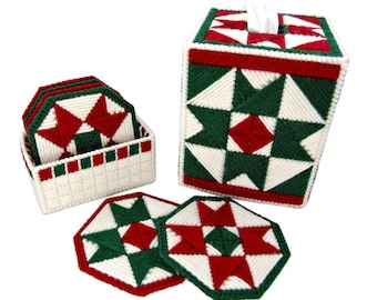 PATTERN: Christmas Quilt Decor in Plastic Canvas