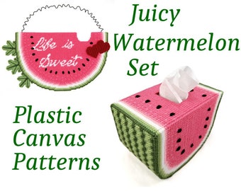 PATTERN: Juicy Watermelon Set in Plastic Canvas