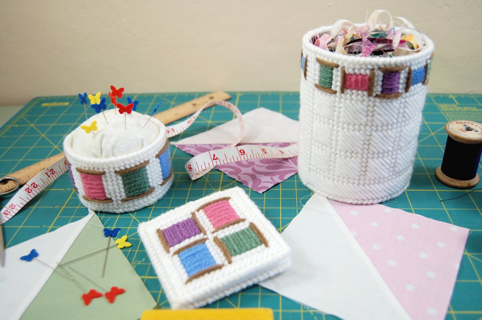 PATTERN Cheery Spool Sewing Accessories in Plastic Canvas Etsy